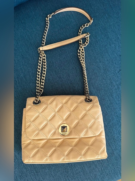 kate spade Handbags - kate spade Quilted Beige Leather Chain Crossbody Bag
